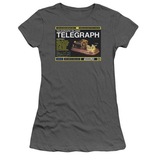 Warehouse 13 - Telegraph Island - Short Sleeve Junior Sheer - Charcoal T-shirt