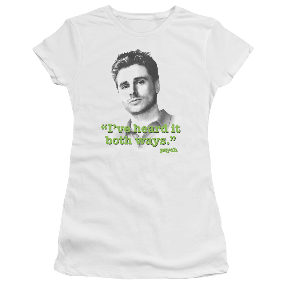 Psych - Both Ways - Short Sleeve Junior Sheer - White T-shirt