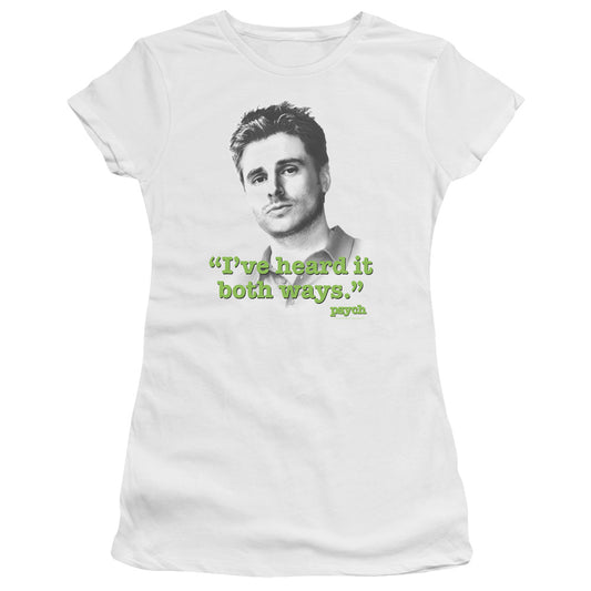 Psych - Both Ways - Short Sleeve Junior Sheer - White T-shirt