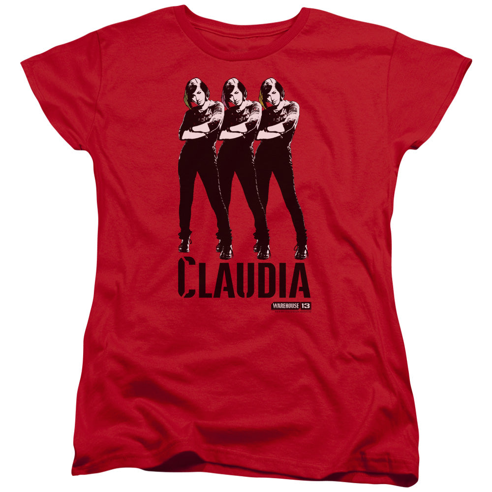 Warehouse 13 - Claudia - Short Sleeve Womens Tee - Red T-shirt