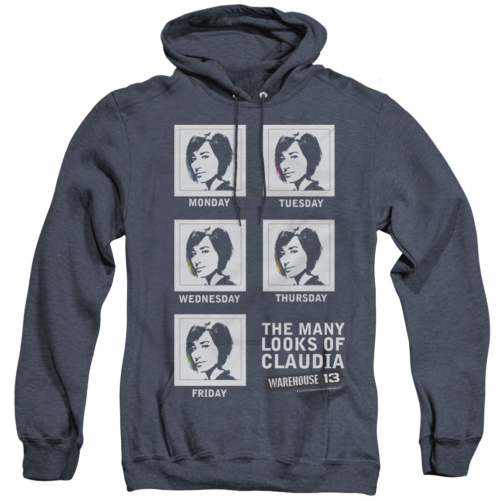 Warehouse 13 - Many Looks - Adult Heather Hoodie - Navy