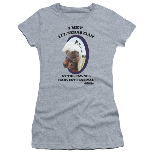 PARKS AND REC LIL SEBASTIAN - S/S JUNIOR SHEER - ATHLETIC HEATHER T-Shirt