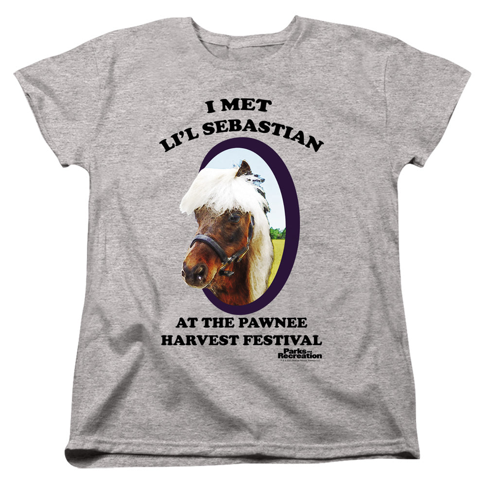 Parks And Rec - Lil Sebastian - Short Sleeve Women"s Tee - Athletic Heather T-shirt