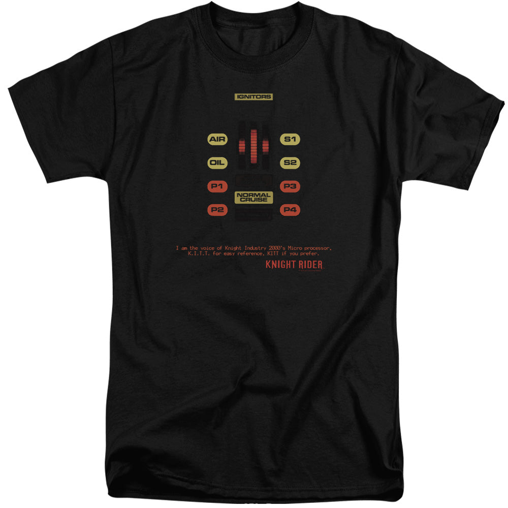 Knight Rider - Kitt Consol - Short Sleeve Adult Tall - Black T-shirt