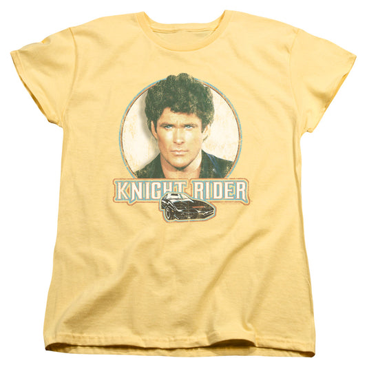 Knight Rider - Vintage - Short Sleeve Womens Tee - Banana T-shirt