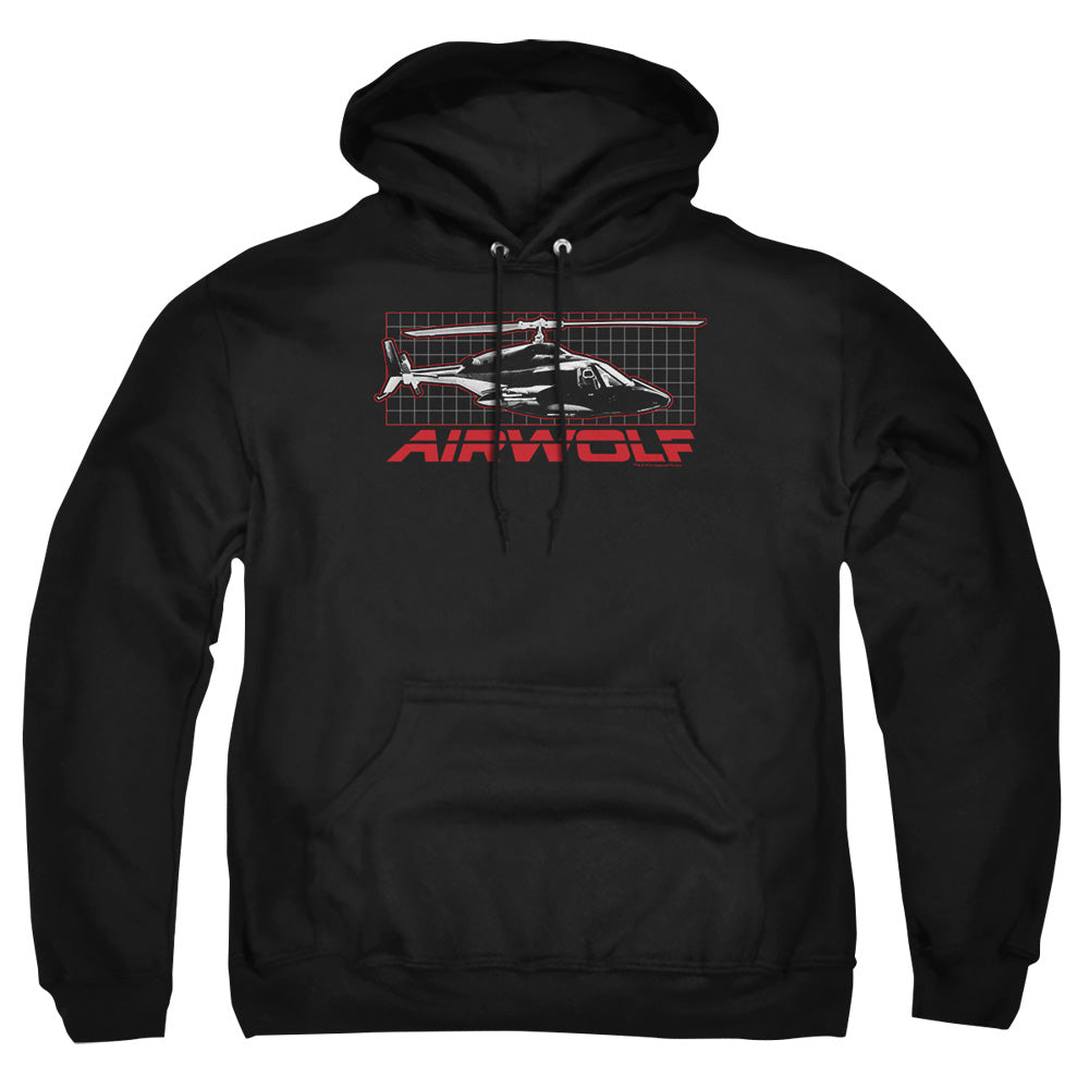 Airwolf - Grid - Adult Pull-over Hoodie - Black
