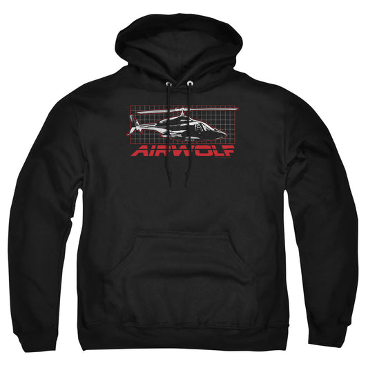 Airwolf - Grid - Adult Pull-over Hoodie - Black