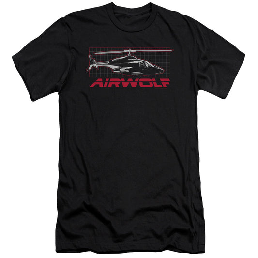 AIRWOLF GRID - S/S ADULT 30/1 - BLACK - SM - BLACK T-Shirt