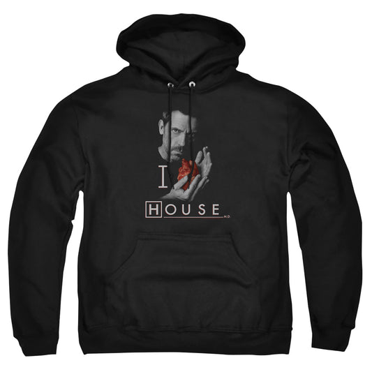 House - I Heart House - Adult Pull-over Hoodie - Black