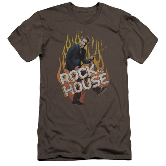 House - Rock The House-premuim Canvas Adult Slim Fit 30/1 - Charcoal