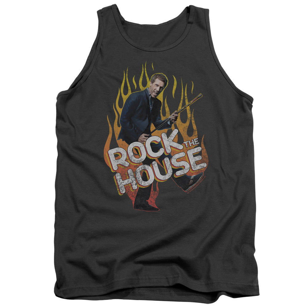 House - Rock The House - Adult Tank - Charcoal