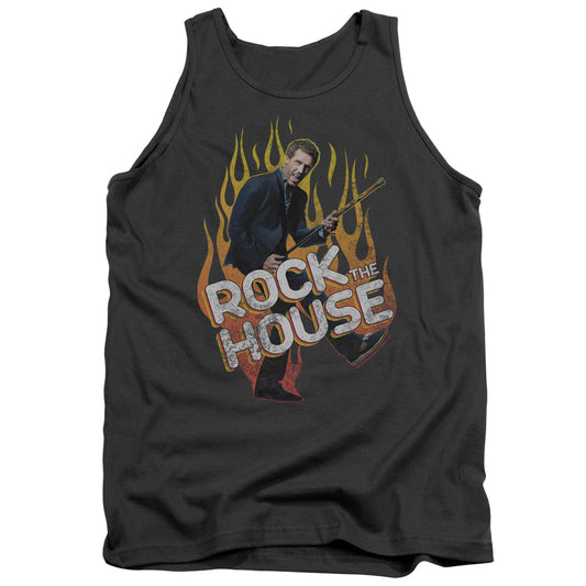 House - Rock The House - Adult Tank - Charcoal