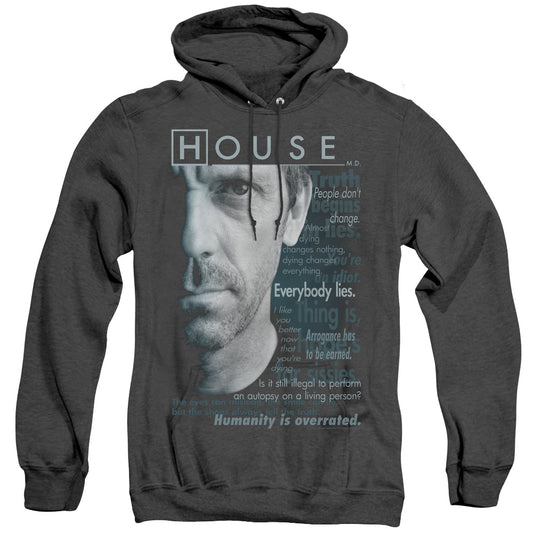 House - Houseisms - Adult Heather Hoodie - Black