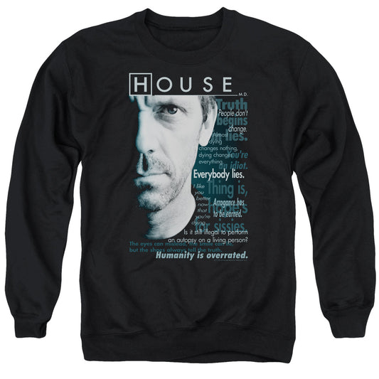 House - Houseisms - Adult Crewneck Sweatshirt - Black