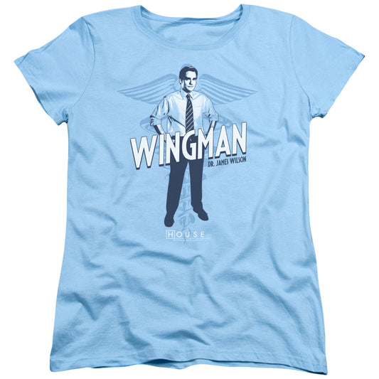 House - Wingman - Short Sleeve Womens Tee - Light Blue T-shirt