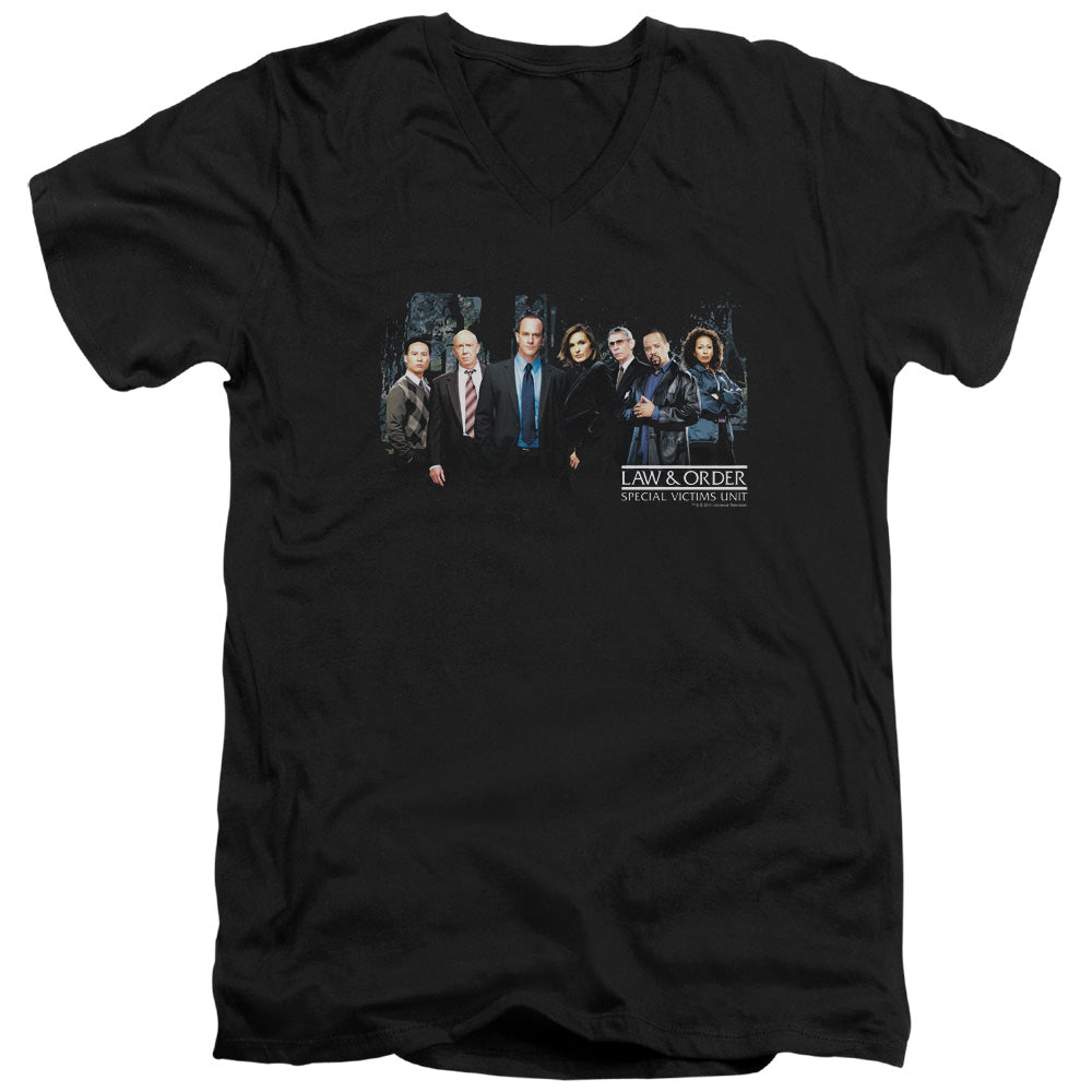 Law And Order Svu - Cast - Short Sleeve Adult V-neck - Black T-shirt