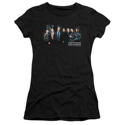 Law And Order Svu - Cast - Short Sleeve Junior Sheer - Black T-shirt