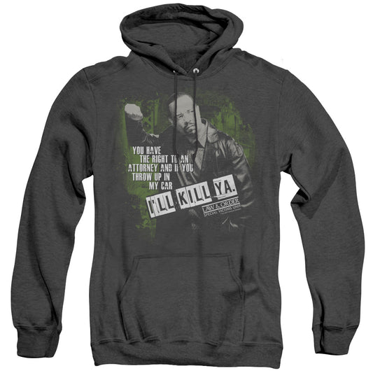 Law And Order Svu - Ill Kill Ya - Adult Heather Hoodie - Black