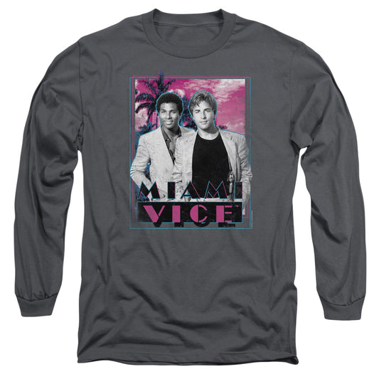 Miami Vice - Gotchya - Long Sleeve Adult 18/1 - Charcoal T-shirt