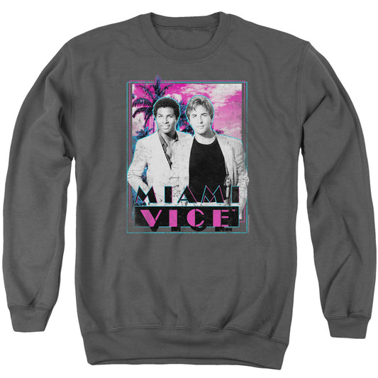 Miami Vice Gotchya - Adult Crewneck Sweatshirt - Charcoal