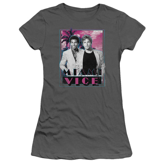 Miami Vice - Gotchya - Short Sleeve Junior Sheer - Charcoal T-shirt