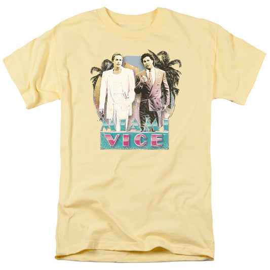 Miami Vice - 80s Love - Short Sleeve Adult 18/1 - Banana T-shirt