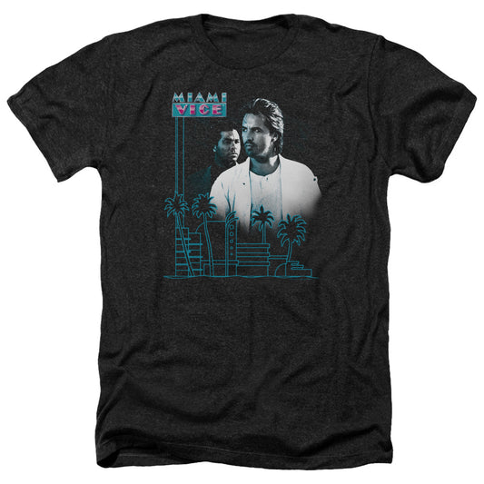 Miami Vice - Looking Out - Adult Heather-black