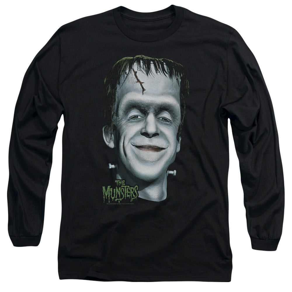 The Munsters - Hermans Head - Long Sleeve Adult 18/1 - Black T-shirt