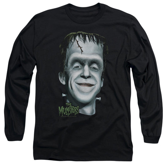 The Munsters - Hermans Head - Long Sleeve Adult 18/1 - Black T-shirt