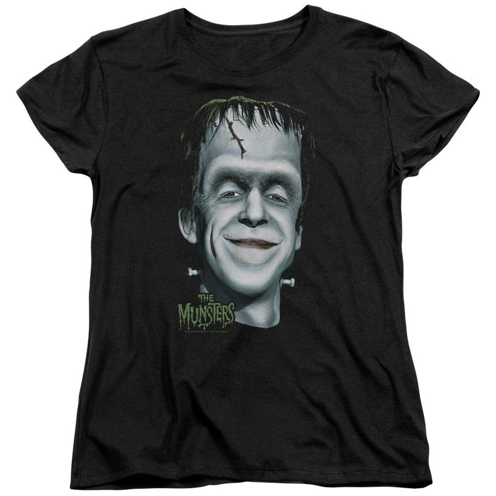 The Munsters - Hermans Head - Short Sleeve Womens Tee - Black T-shirt