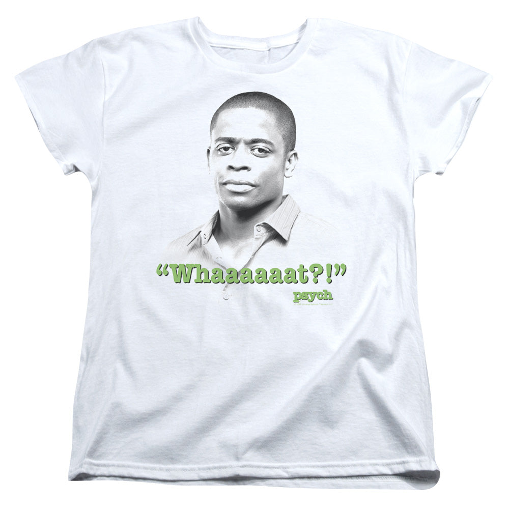 Psych - Whaaaaaat?! - Short Sleeve Womens Tee - White T-shirt