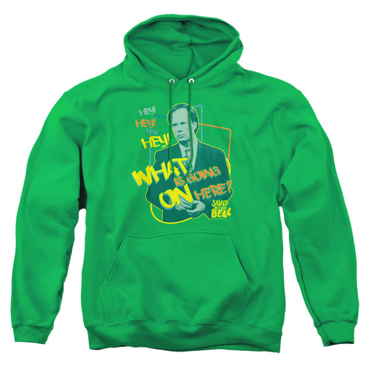 Saved By The Bell - Mr. Belding - Adult Pull-over Hoodie - Kelly Green