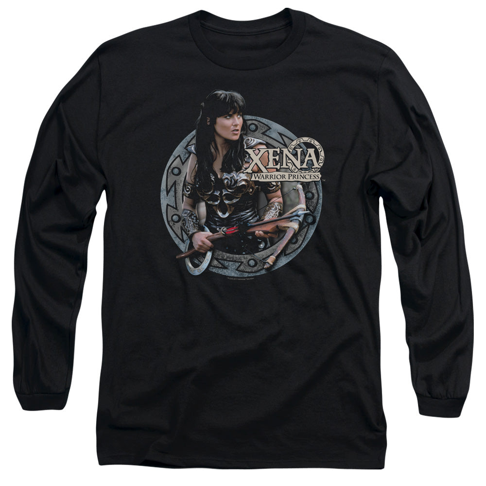 Xena - The Warrior - Long Sleeve Adult 18/1 - Black T-shirt