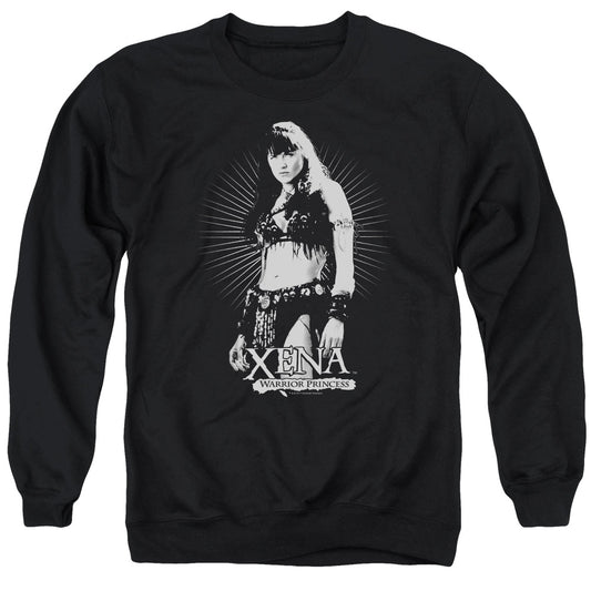 Xena - Dont Mess With Me - Adult Crewneck Sweatshirt - Black