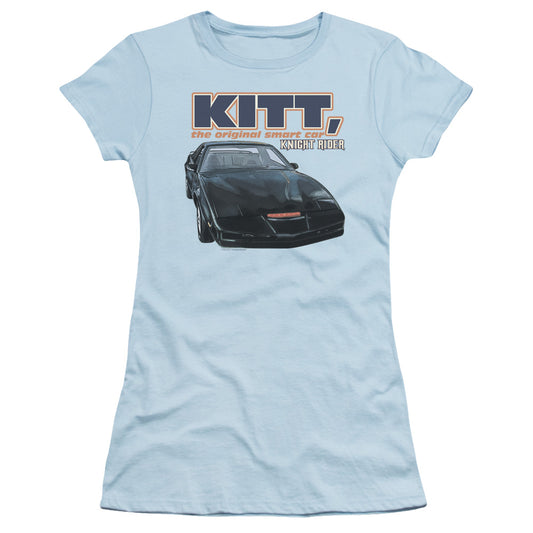 Knight Rider - Original Smart Car - Short Sleeve Junior Sheer - Light Blue T-shirt