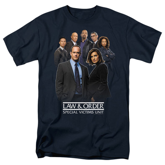 Law And Order Svu - Team - Short Sleeve Adult 18/1 - Navy T-shirt