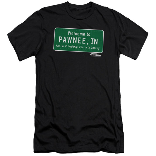 PARKS AND REC PAWNEE SIGN - S/S ADULT 30/1 - BLACK T-Shirt