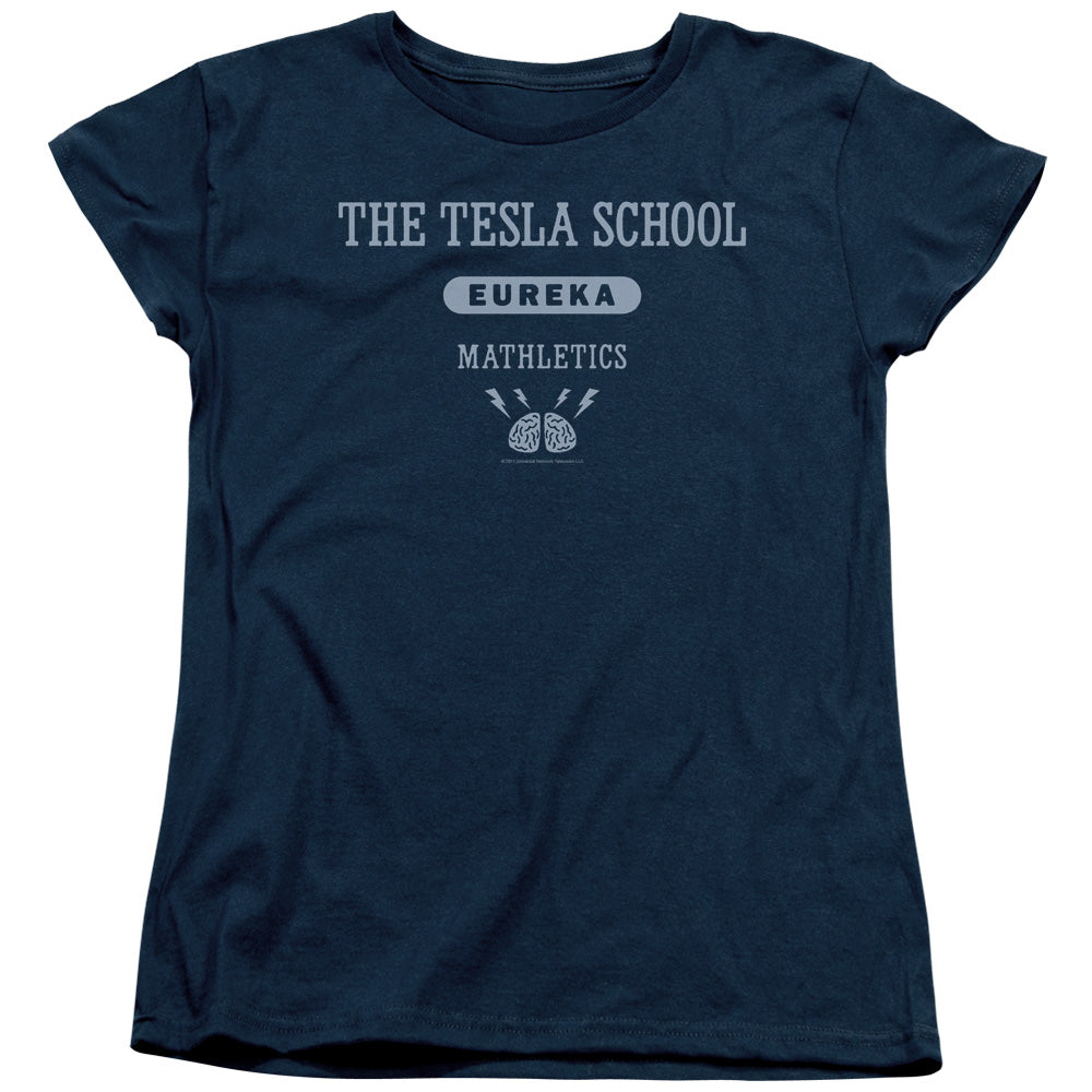 Eureka - Tesla School - Short Sleeve Womens Tee - Navy - Sm - Navy T-shirt