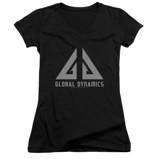 Eureka - Global Dynamics Logo - Junior V-neck - Black - Sm - Black
