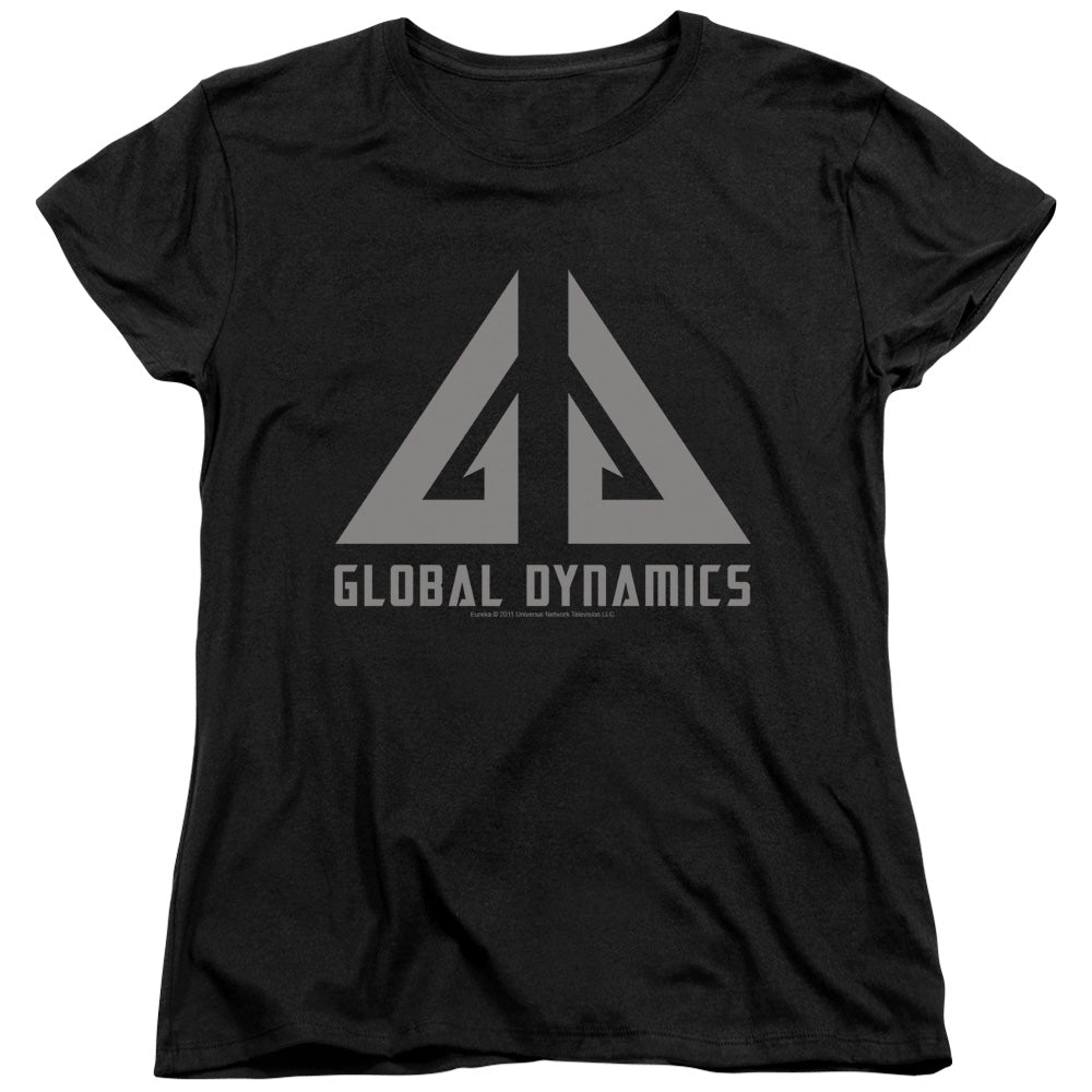 Eureka - Global Dynamics Logo - Short Sleeve Womens Tee - Black T-shirt