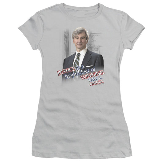 Law And Order - Jack Mccoy - Short Sleeve Junior Sheer - Silver T-shirt