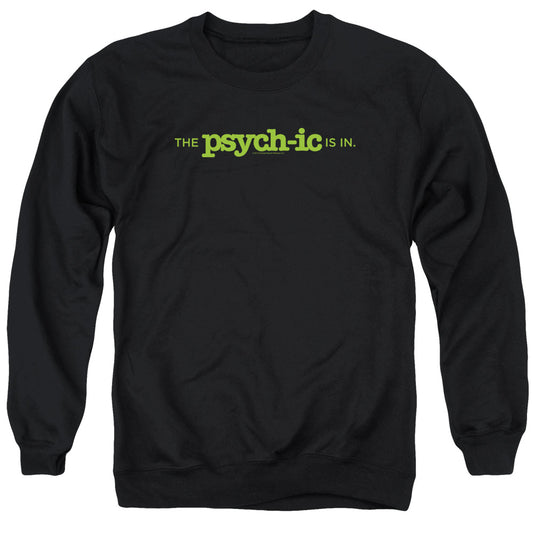 Psych - The Psychic Is In - Adult Crewneck Sweatshirt - Black