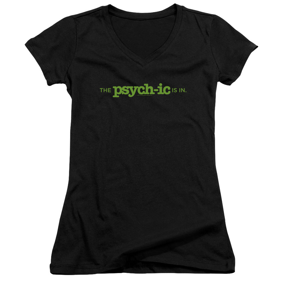 Psych - The Psychic Is In - Junior V-neck - Black