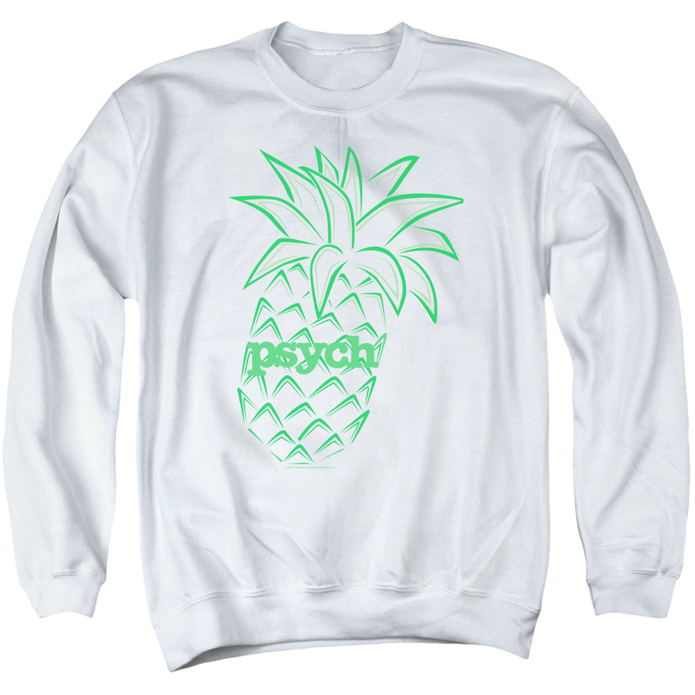 Psych - Pineapple - Adult Crewneck Sweatshirt - White