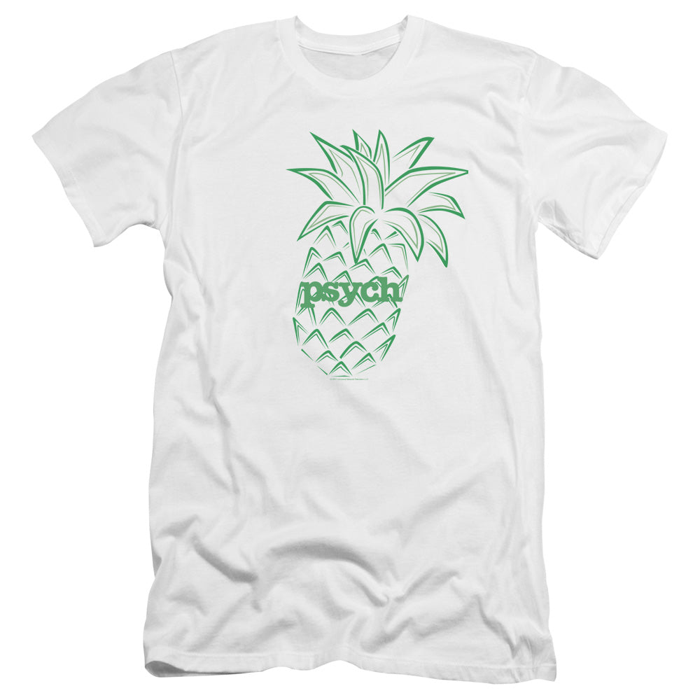 Psych - Pineapple-premuim Canvas Adult Slim Fit 30/1 - White