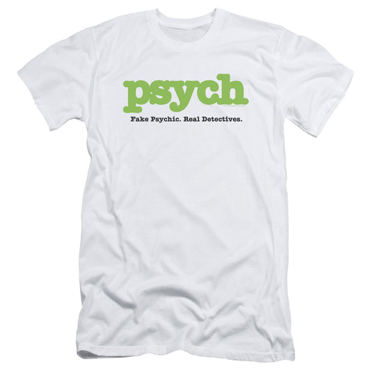 Psych - Title - Short Sleeve Adult 30/1 - White T-shirt