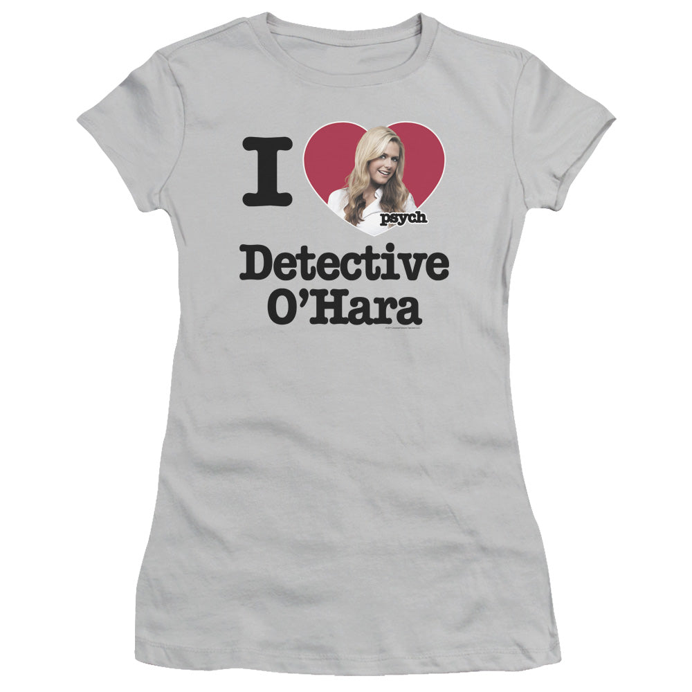 Psych - I Heart Ohara - Short Sleeve Junior Sheer - Silver T-shirt