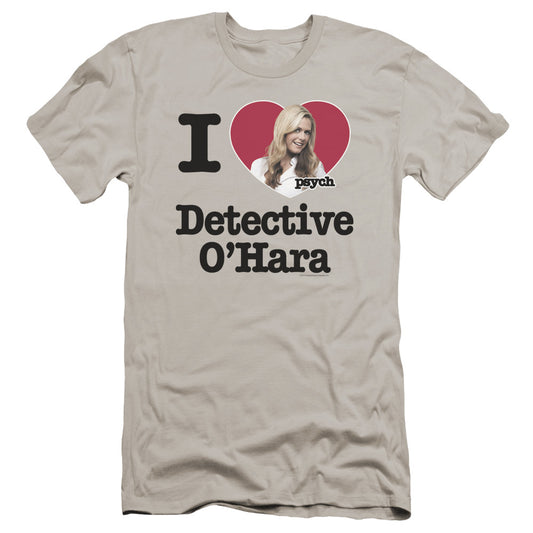 Psych - I Heart Ohara-premuim Canvas Adult Slim Fit 30/1 - Silver