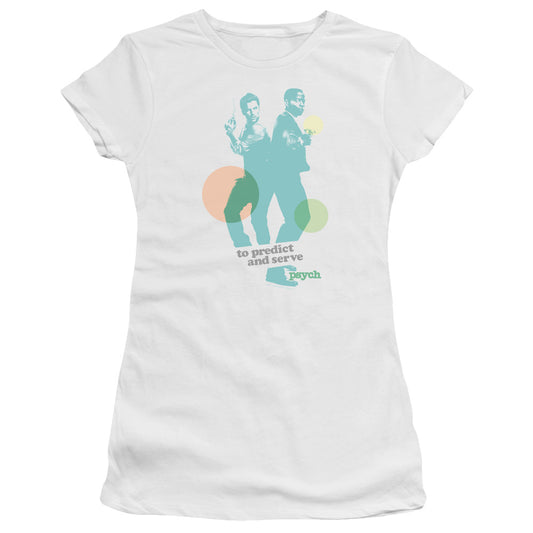 Psych - Predict And Serve - Short Sleeve Junior Sheer - White T-shirt