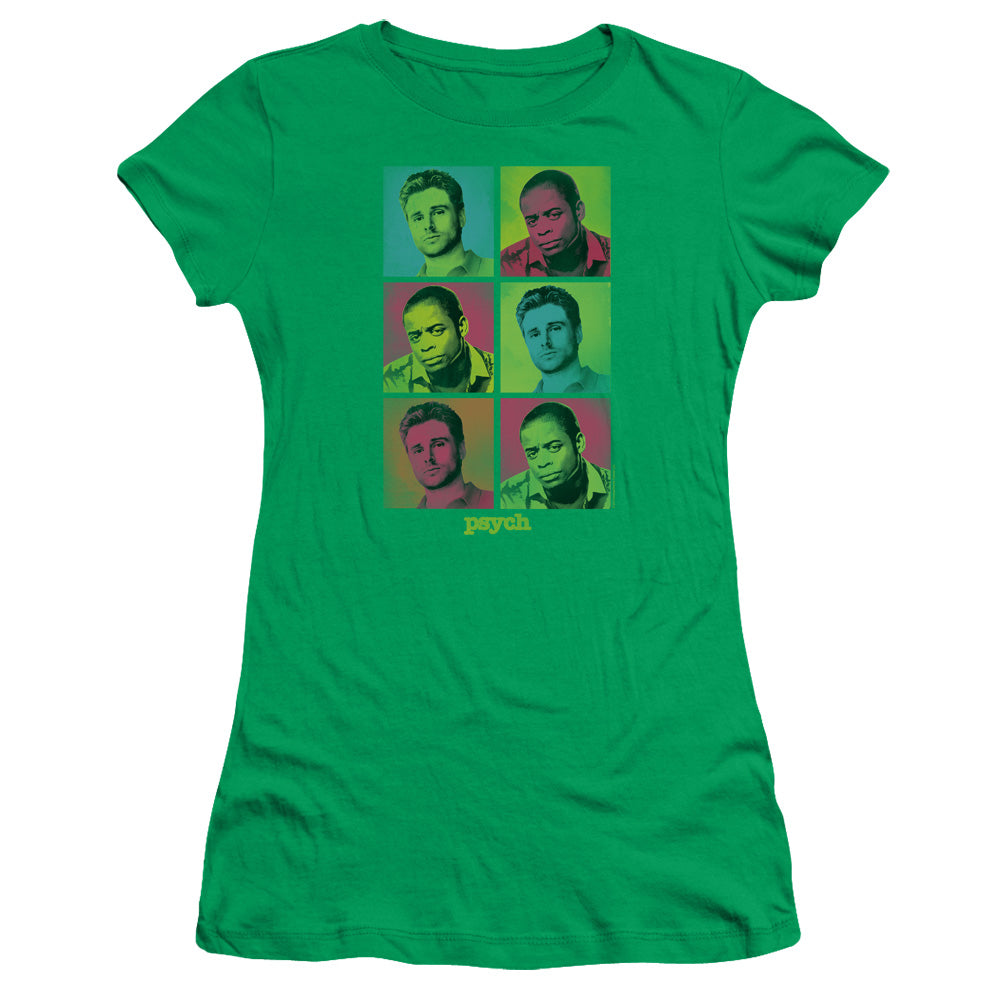 Psych - Squared - Short Sleeve Junior Sheer - Kelly Green T-shirt